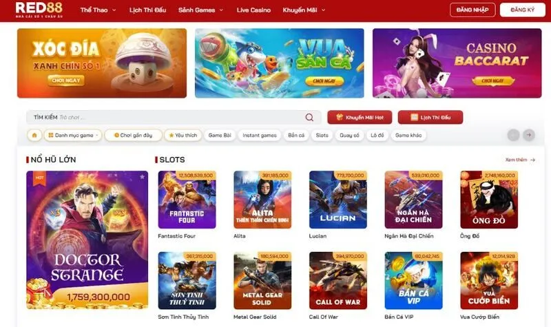 Sản phẩm nổi bật tại nhà cái Red88